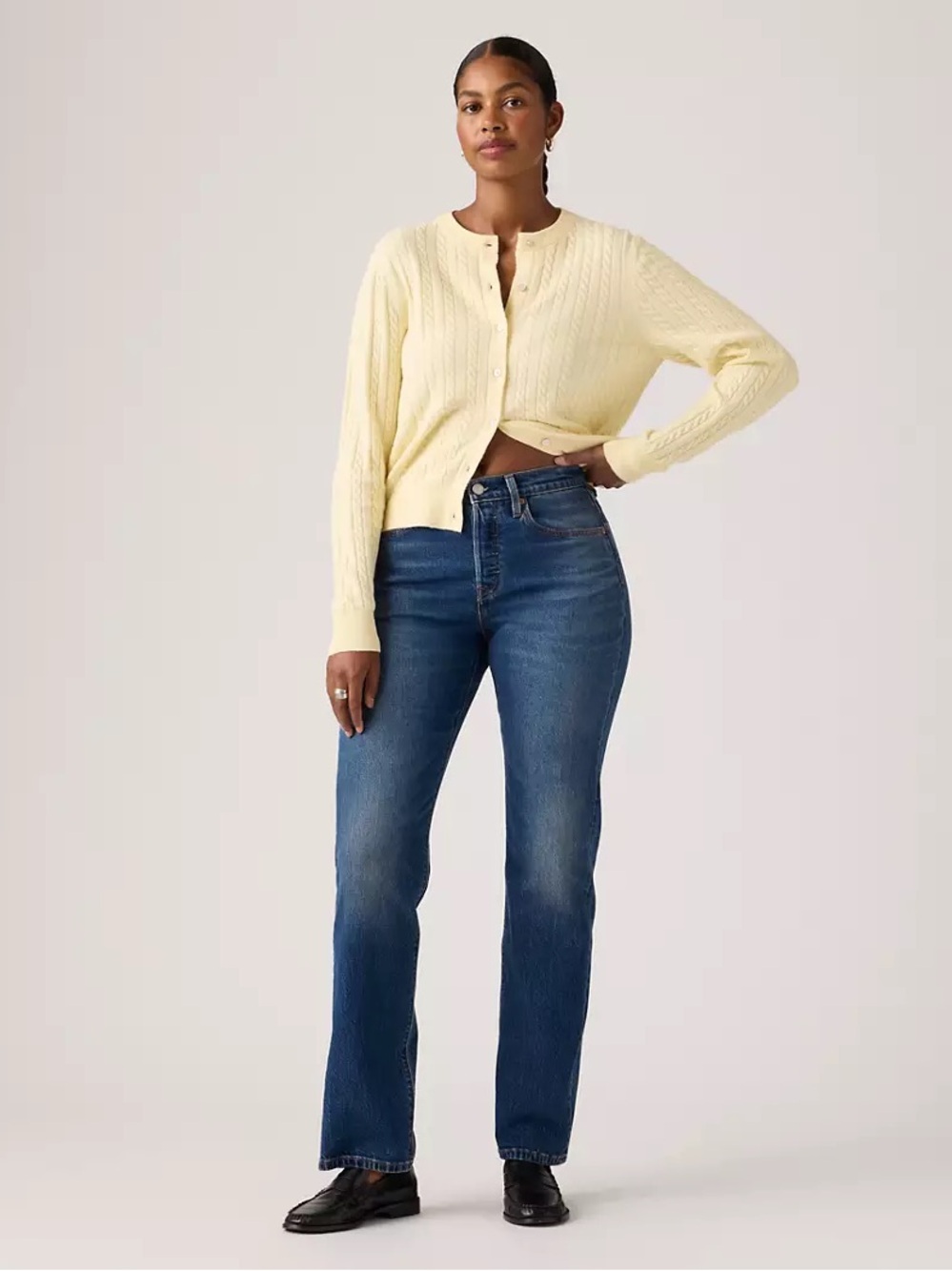 Levis 501 Curve Women’s Straight Leg Stretch Jeans Dark Wash Sz  W 30 L 30